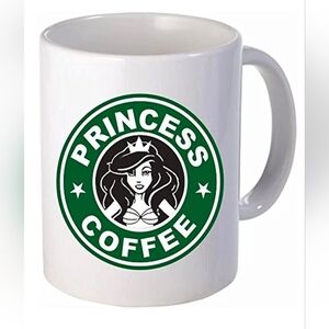 Cute Princess Coffee Mug W Starbucks Emblem Mermaid Logo 11 ounces
